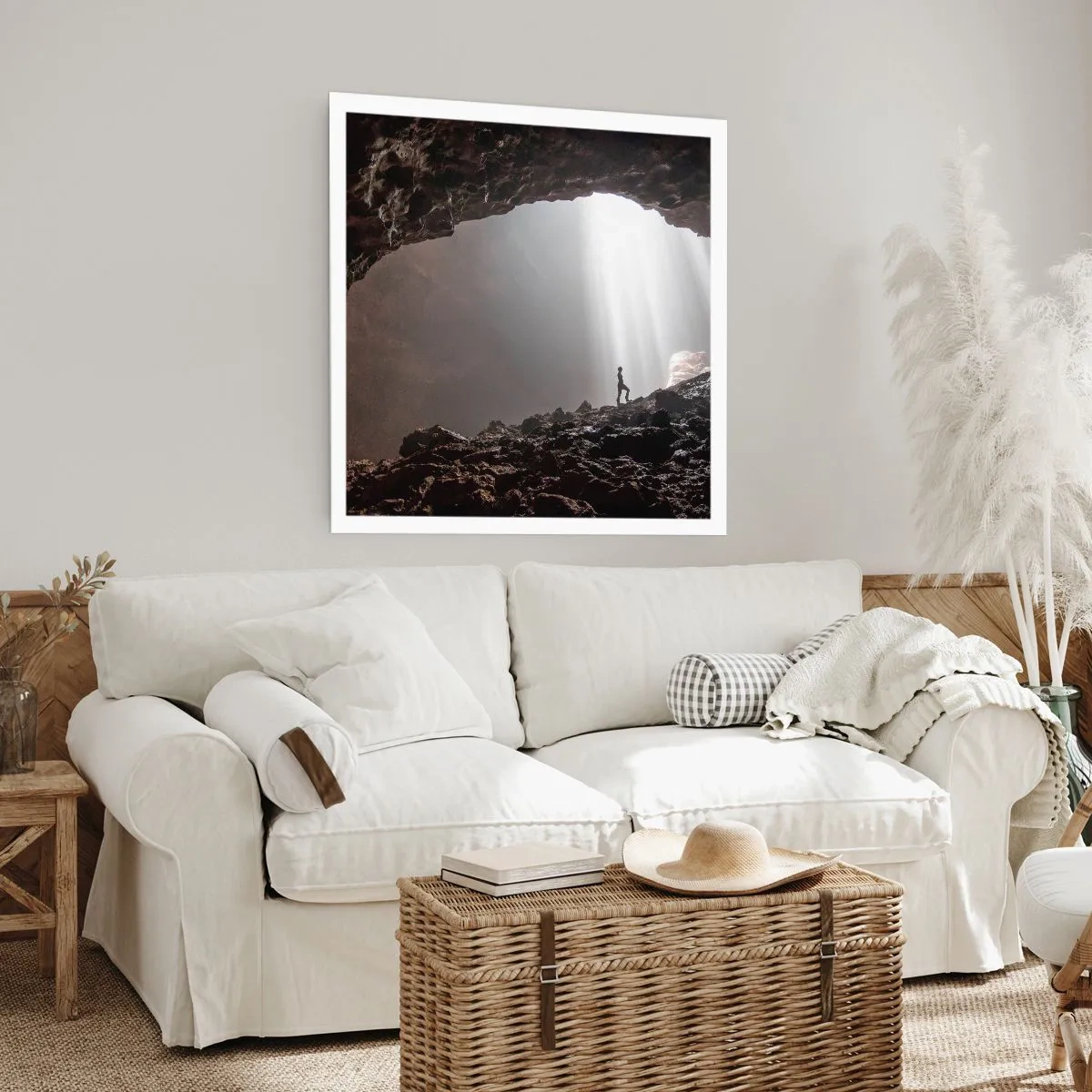 Affiche - Poster - Grotte lumineuse - 60x60 cm