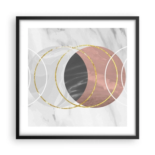 Affiche dans un cadre noir - Poster - Musique des sphères - 50x50 cm