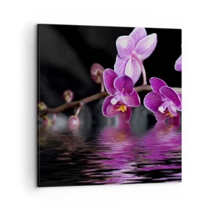 Impression sur toile - Image sur toile - Reflet lilas de la beauté - 50x50 cm