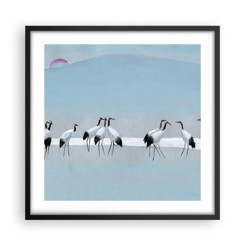 Affiche dans un cadre noir - Poster - Après une chaude journée - 50x50 cm