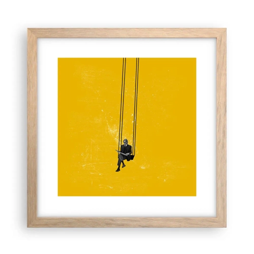 Affiche dans un chêne clair - Poster - Un jour comme tous les jours - 30x30 cm