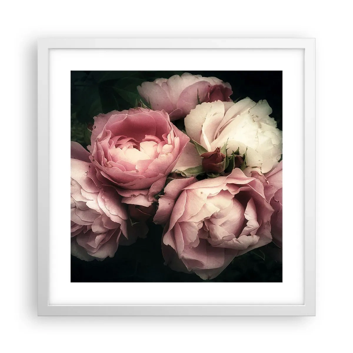 Affiche dans un cadre blanc - Poster - Le charme de la belle époque - 40x40 cm