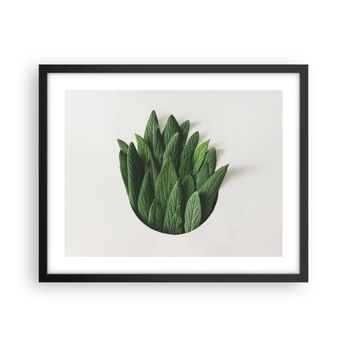 Affiche dans un cadre noir - Poster - Curiosité sans retenue - 50x40 cm