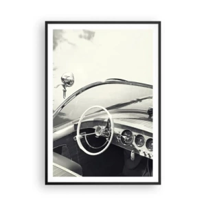 Affiche dans un cadre noir - Poster - Temps pour riche - 70x100 cm