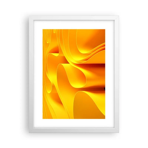Affiche dans un cadre blanc - Poster - Comme les vagues du soleil - 30x40 cm