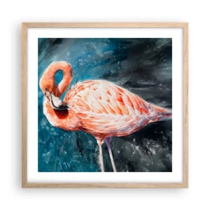 Affiche dans un chêne clair - Poster - Décoratif par nature - 50x50 cm