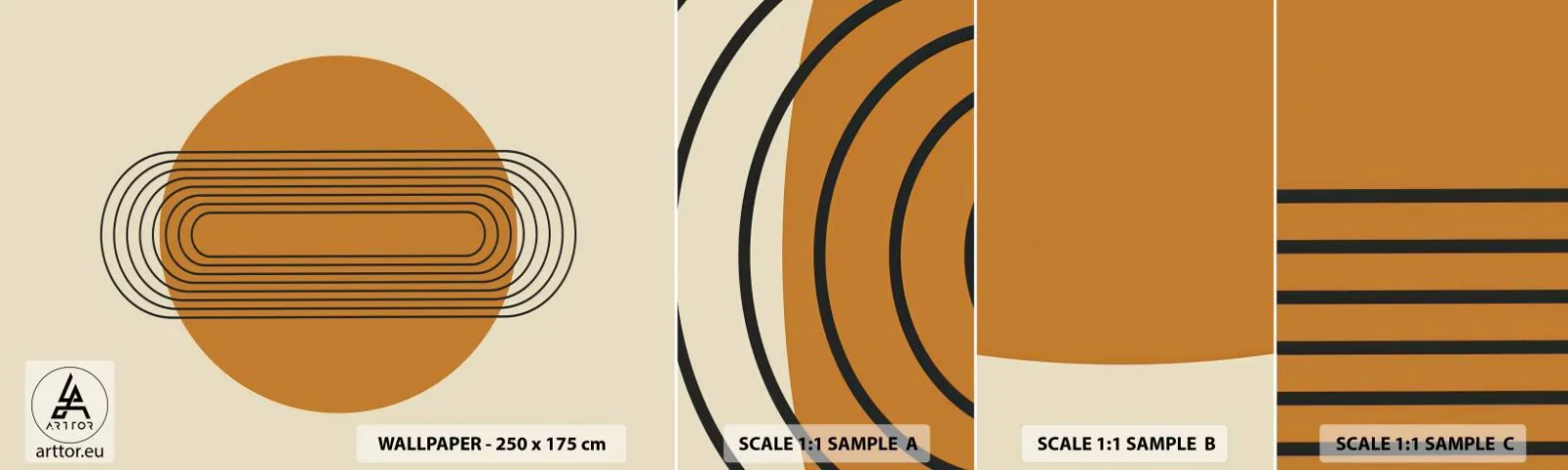 Échantillon de Papier Peint Autocollant Deluxe Sticker - Plan idéal - Abstraction, Graphique, Modèle moderne - 100x30 cm