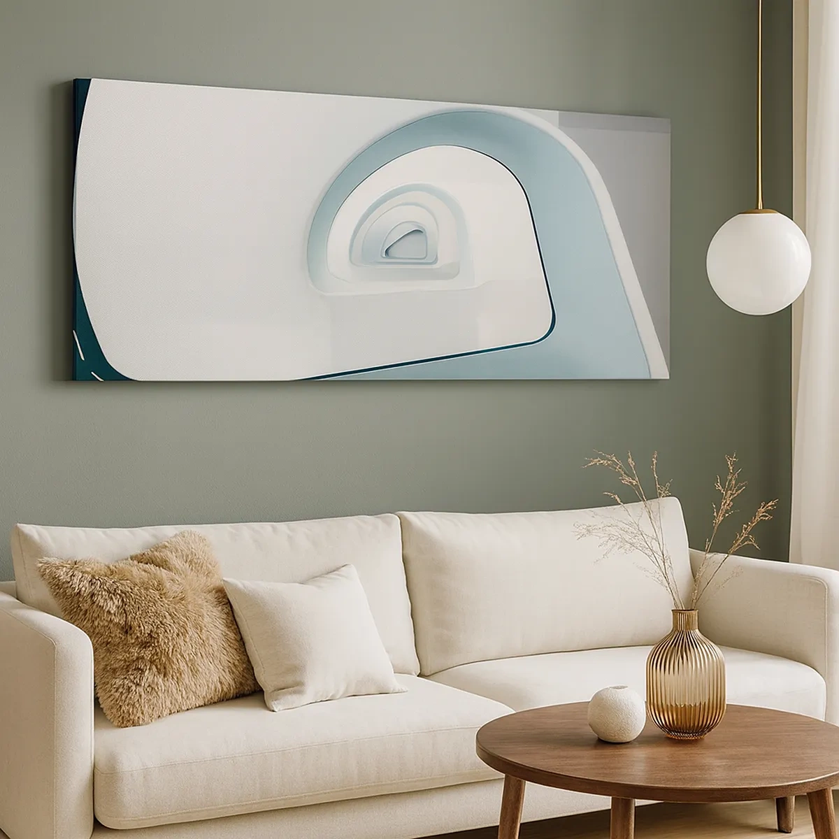 Impression sur toile - Image sur toile - Au profondeur du bleu - 30x30 cm