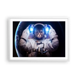 Affiche dans un cadre blanc - Poster - Houston, vous avez un problème - 70x50 cm