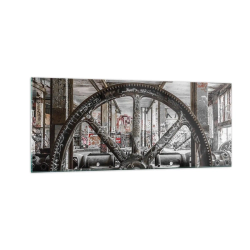 Impression sur verre - Image sur verre - Vie secrète d'une usine - 100x40 cm