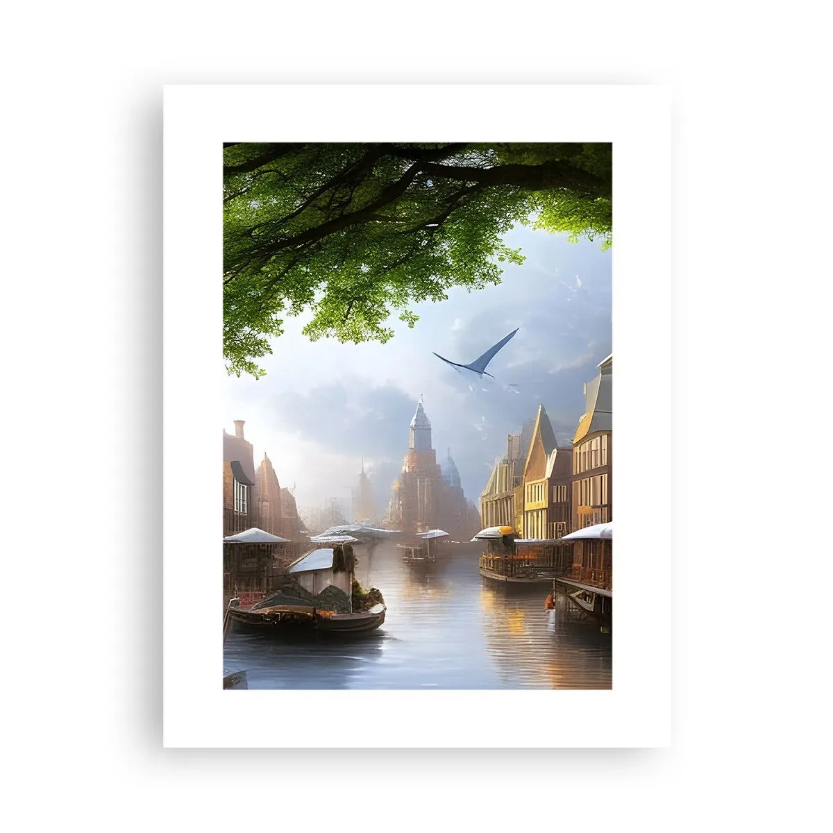 Affiche - Poster - Paysage urbain néerlandais - 30x40 cm