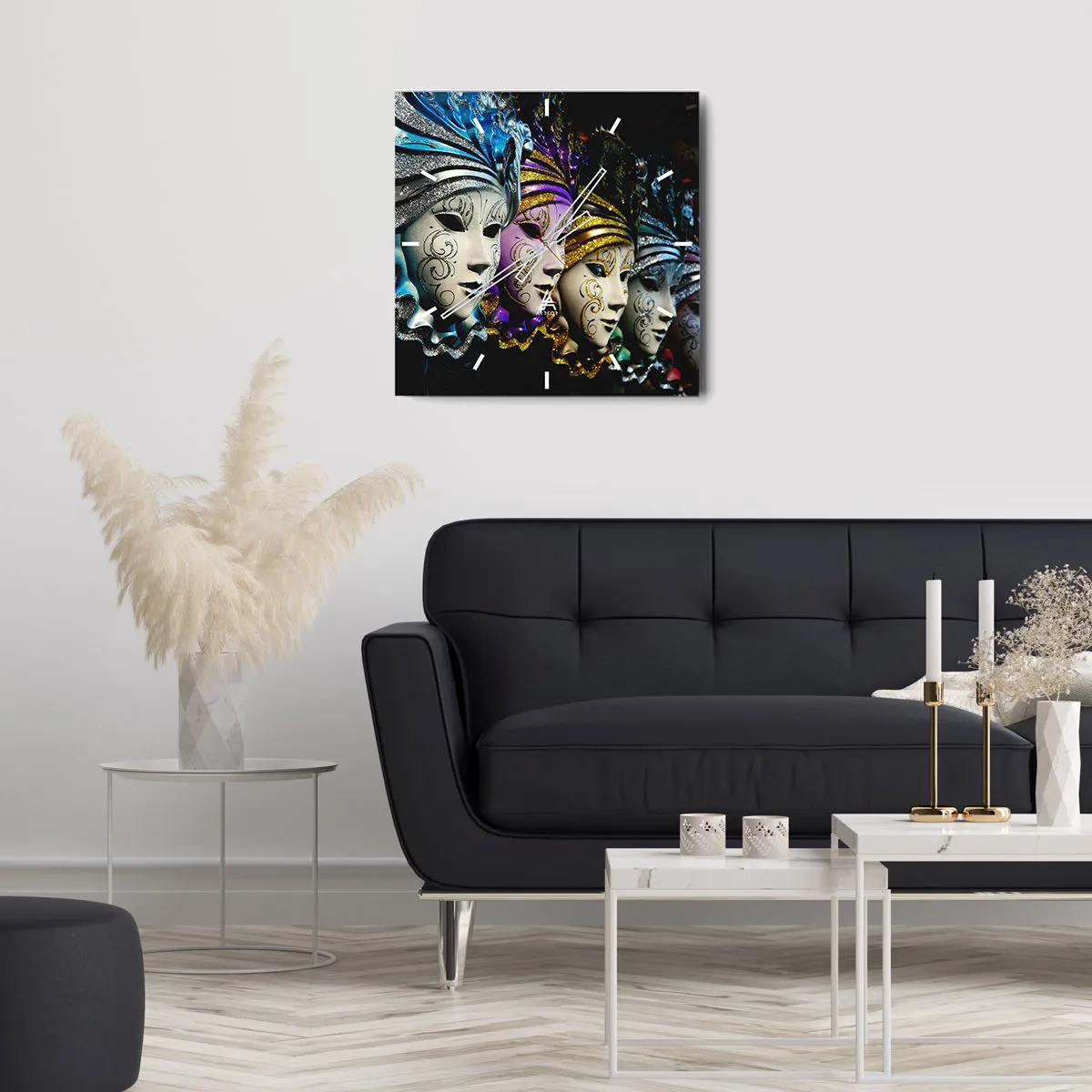 Horloge murale - Pendule murale - Mystère en or et argent - 40x40 cm