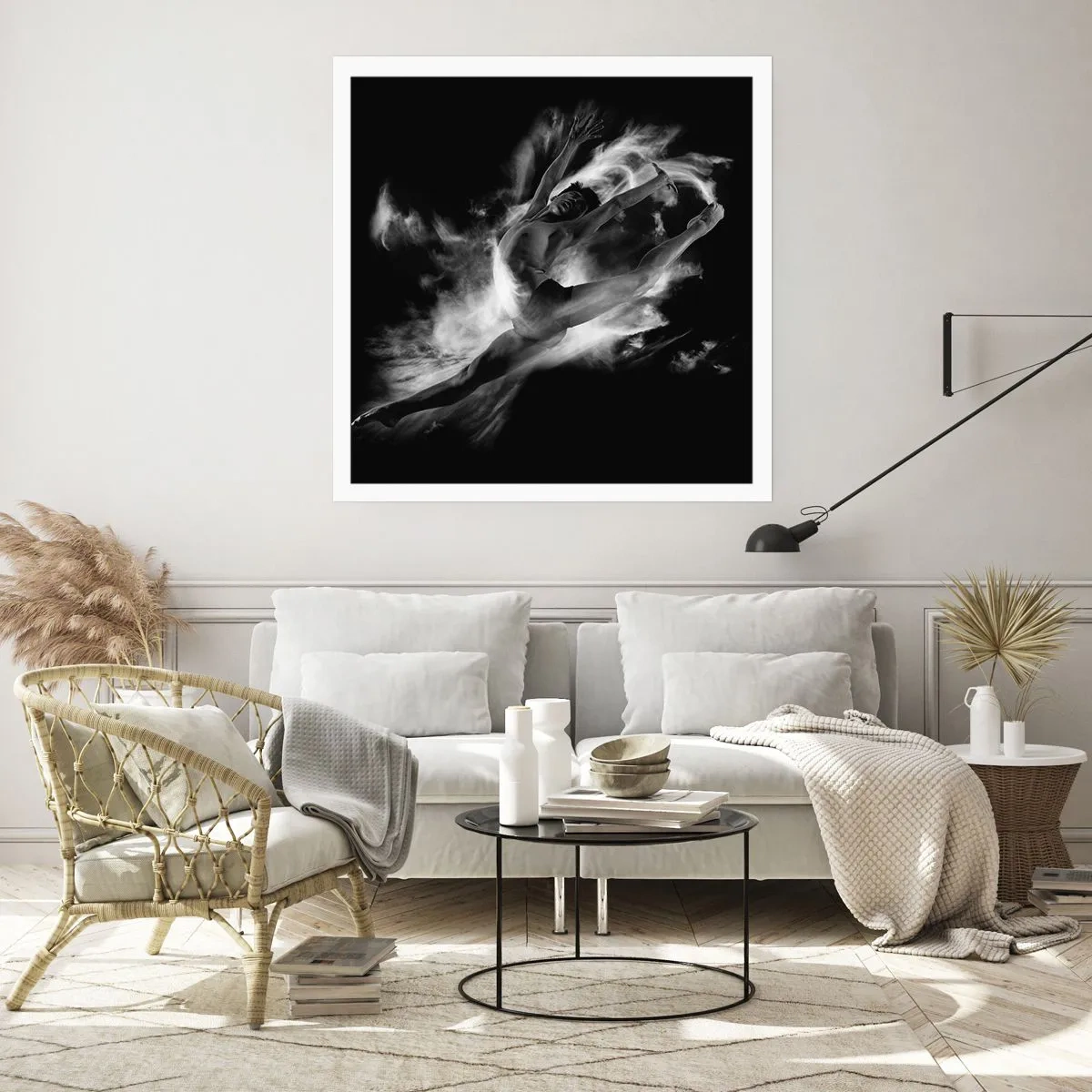 Affiche - Poster - Coincé en l'air - 60x60 cm