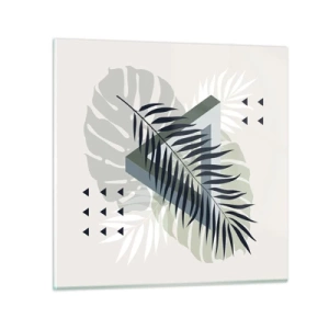 Impression sur verre - Image sur verre - Nature et géométrie - deux odres? - 70x70 cm