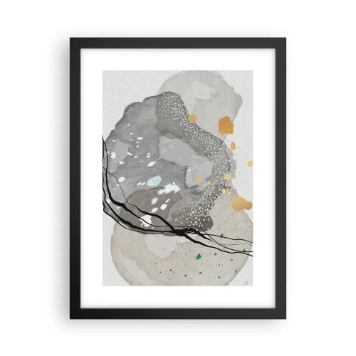 Affiche dans un cadre noir - Poster - Composition organique - 30x40 cm