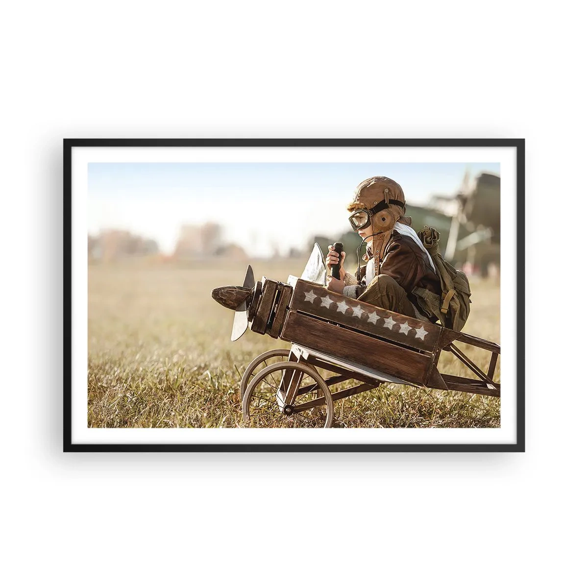 Affiche dans un cadre noir - Poster - Départ vers un rêve - 91x61 cm