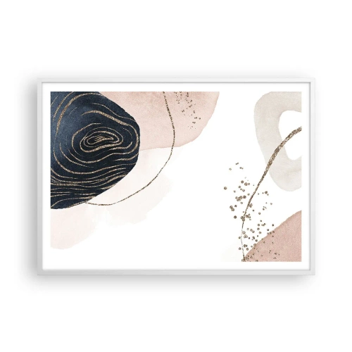 Affiche dans un cadre blanc - Poster - Tout coule - 100x70 cm