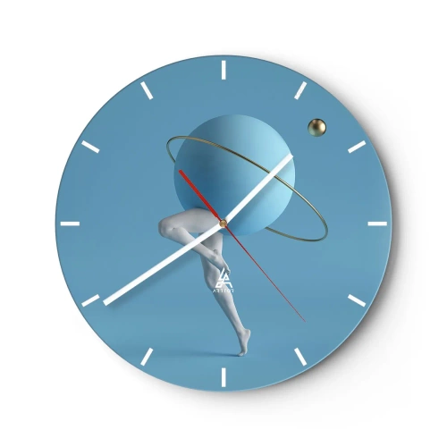 Horloge murale - Pendule murale - Et les planètes deviennent folles - 40x40 cm