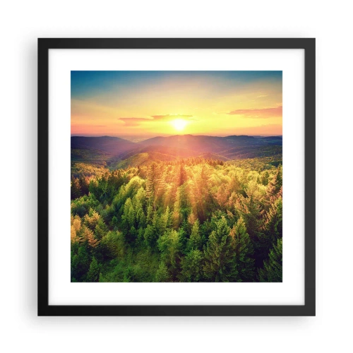 Affiche dans un cadre noir - Poster - Monts et sommets - 40x40 cm