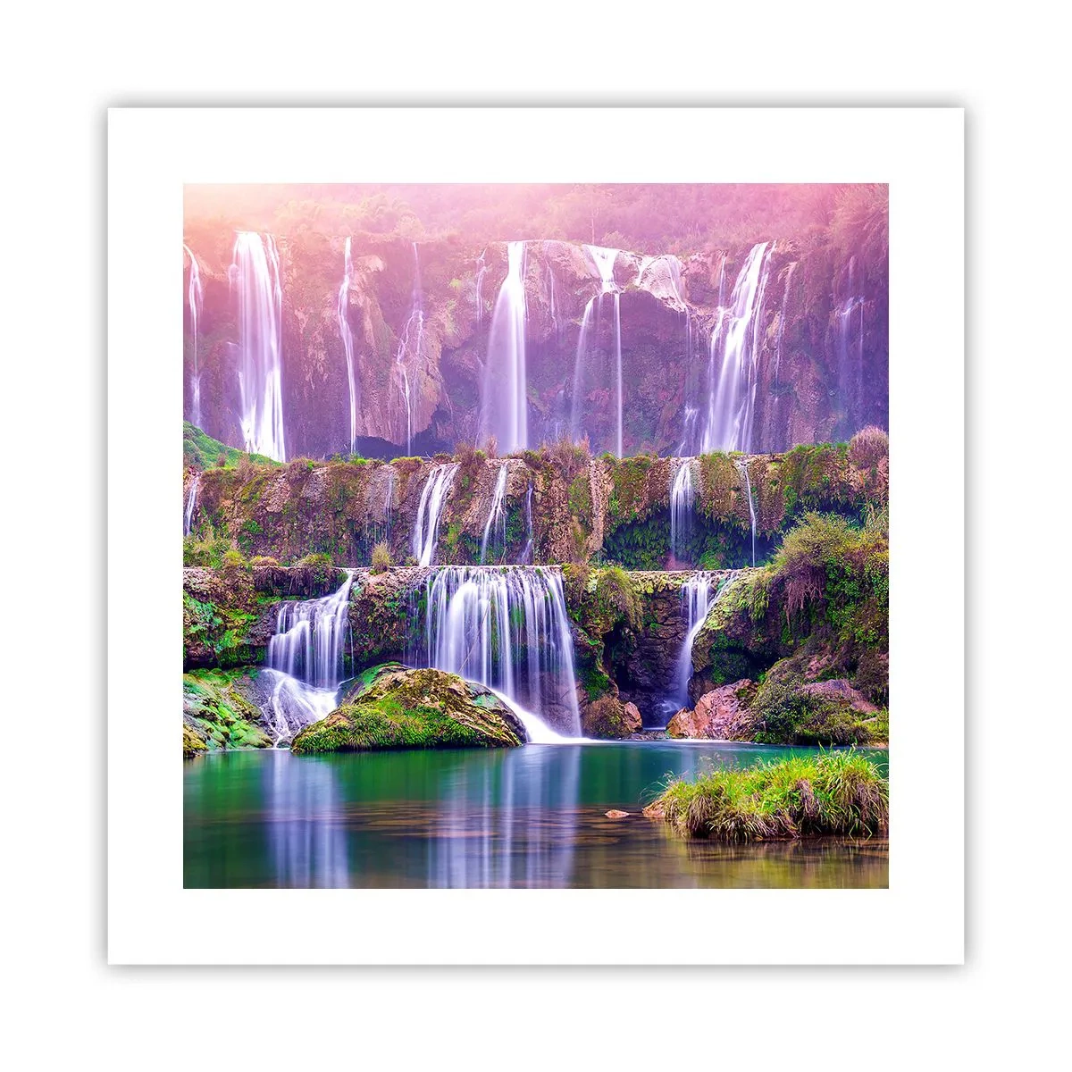 Affiche - Poster - Escalier vers le ciel - 40x40 cm