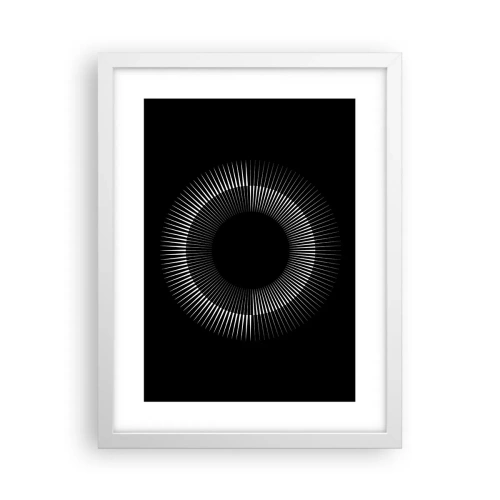 Affiche dans un cadre blanc - Poster - Soleil noir - 30x40 cm