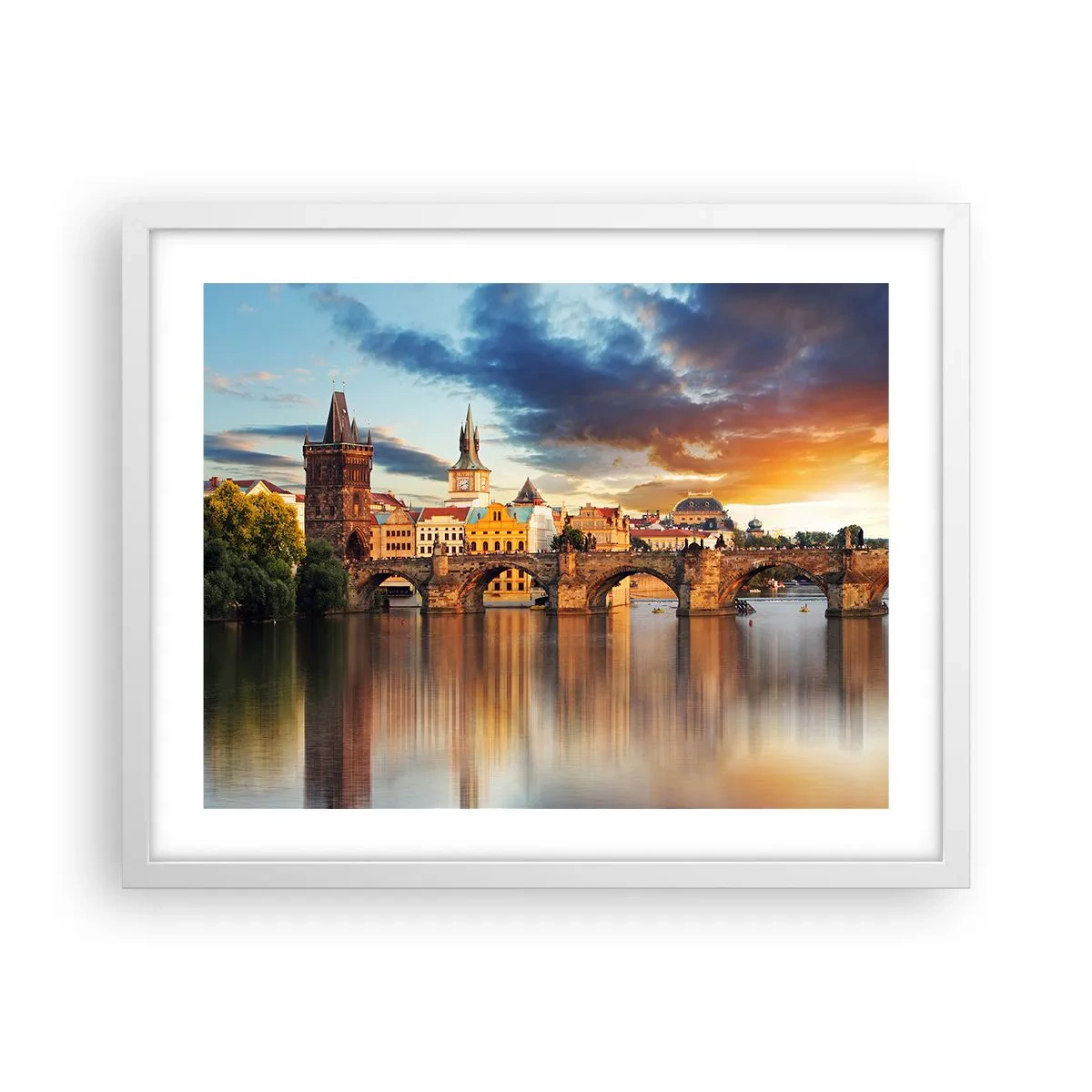 Affiche dans un cadre blanc - Poster - Belle depuis des lustres - 50x40 cm