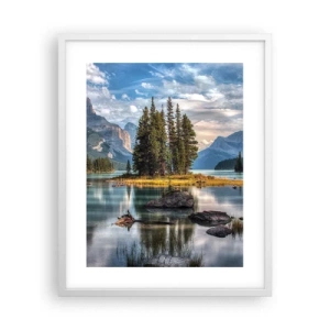 Affiche dans un cadre blanc - Poster - Sous les grandes eaux claires - 40x50 cm