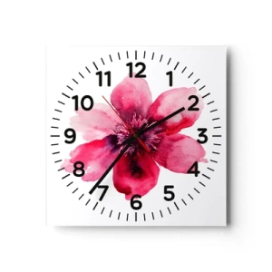 Horloge murale - Pendule murale - Un baiser parfumé au carmin - 30x30 cm