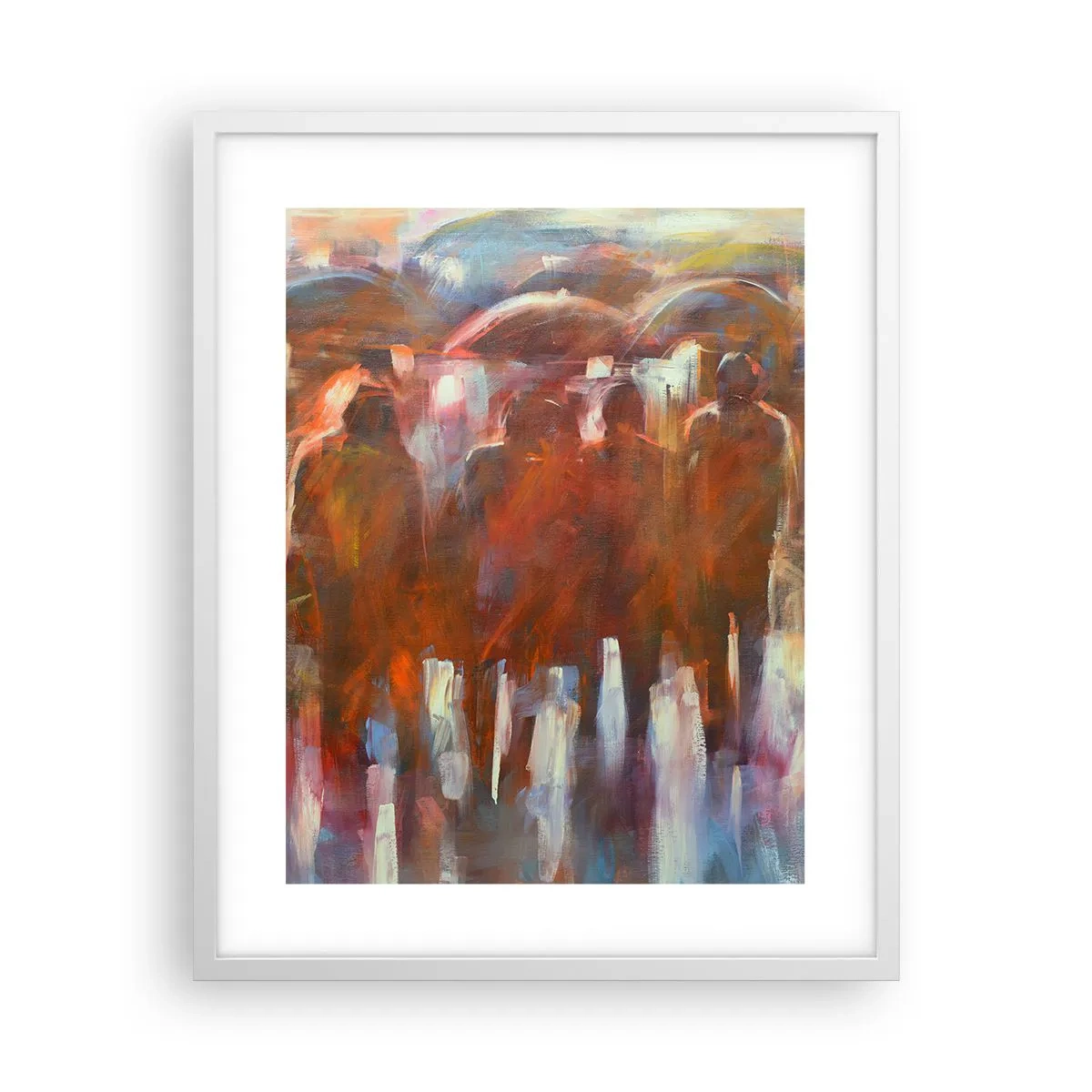 Affiche dans un cadre blanc - Poster - Identiques sous la pluie et dans le brouillard - 40x50 cm