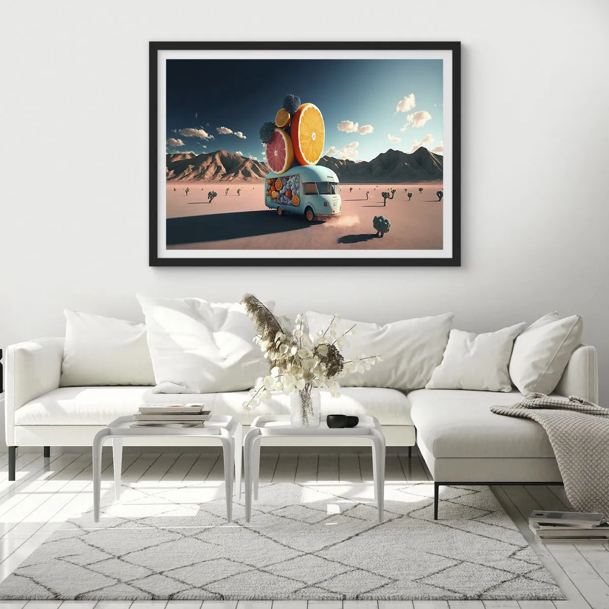 Affiche dans un cadre noir - Poster - Le goût des vacances - 50x40 cm