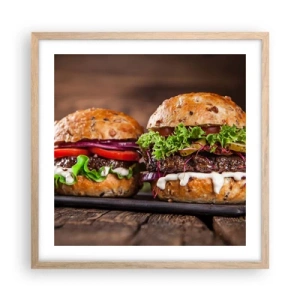 Affiche dans un chêne clair - Poster - American dream - 50x50 cm