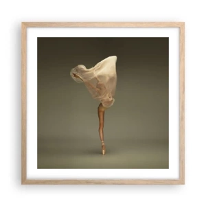 Affiche dans un chêne clair - Poster - Il va bientôt s'envoler - 50x50 cm