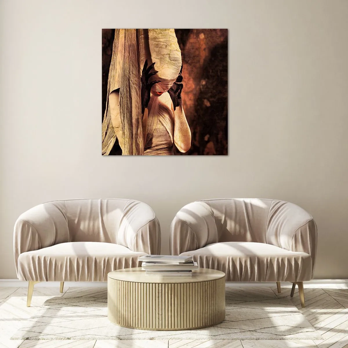 Impression sur verre - Image sur verre - Entre le bon et le mauvais - 60x60 cm