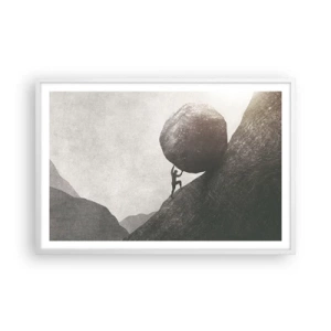 Affiche dans un cadre blanc - Poster - Je crois contre tout espoir - 91x61 cm