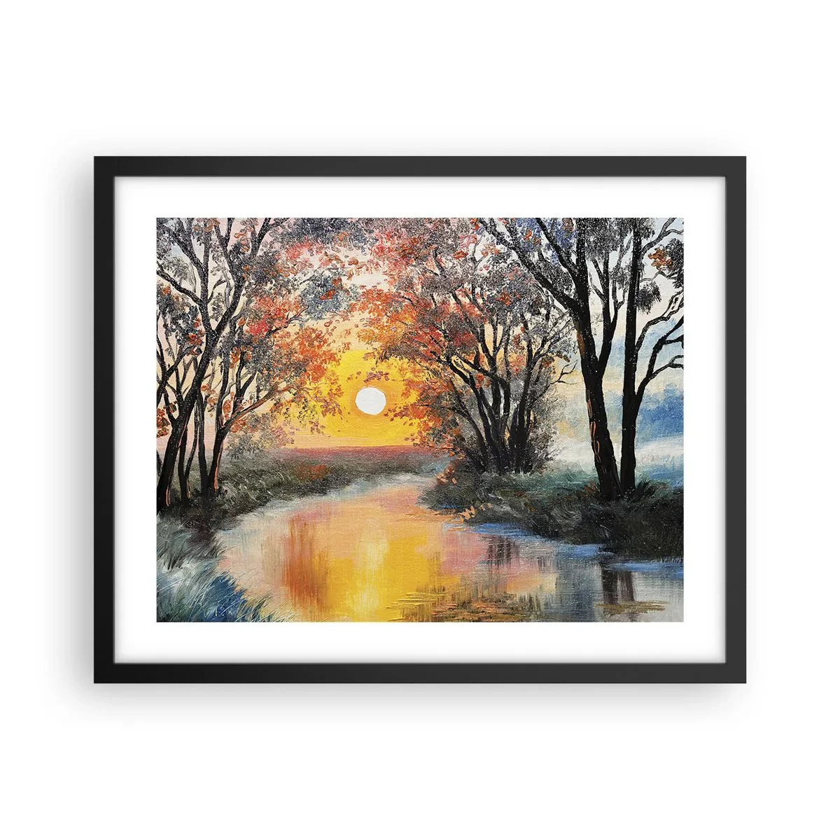 Affiche dans un cadre noir - Poster - Climats de printemps - 50x40 cm