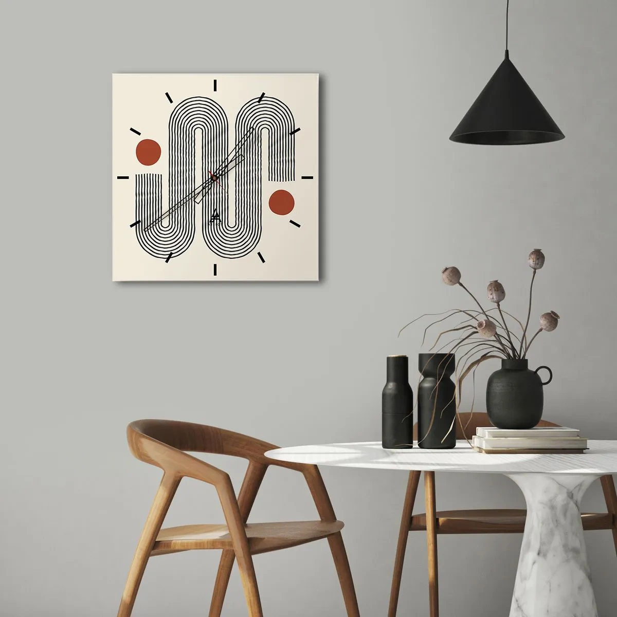 Horloge murale - Pendule murale - Du début à la fin - 30x30 cm