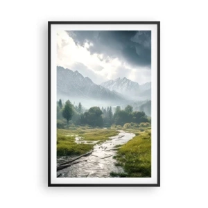 Affiche dans un cadre noir - Poster - Aller et retour - 61x91 cm