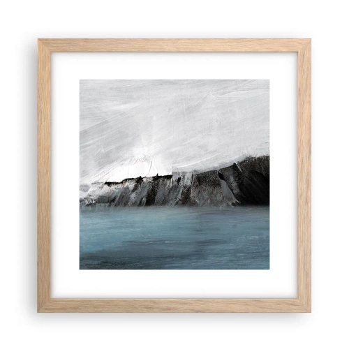 Affiche dans un chêne clair - Poster - Eau – terre : choc des éléments - 30x30 cm