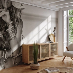 Papier Peint Photo Premium Canvas - Comment va la fille - Femme, Bohème, Ancien - 400x280 cm