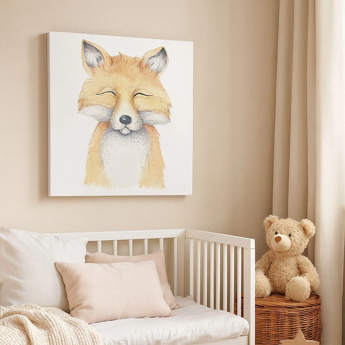 Impression sur toile - Image sur toile - Humeurs de renard - 30x30 cm