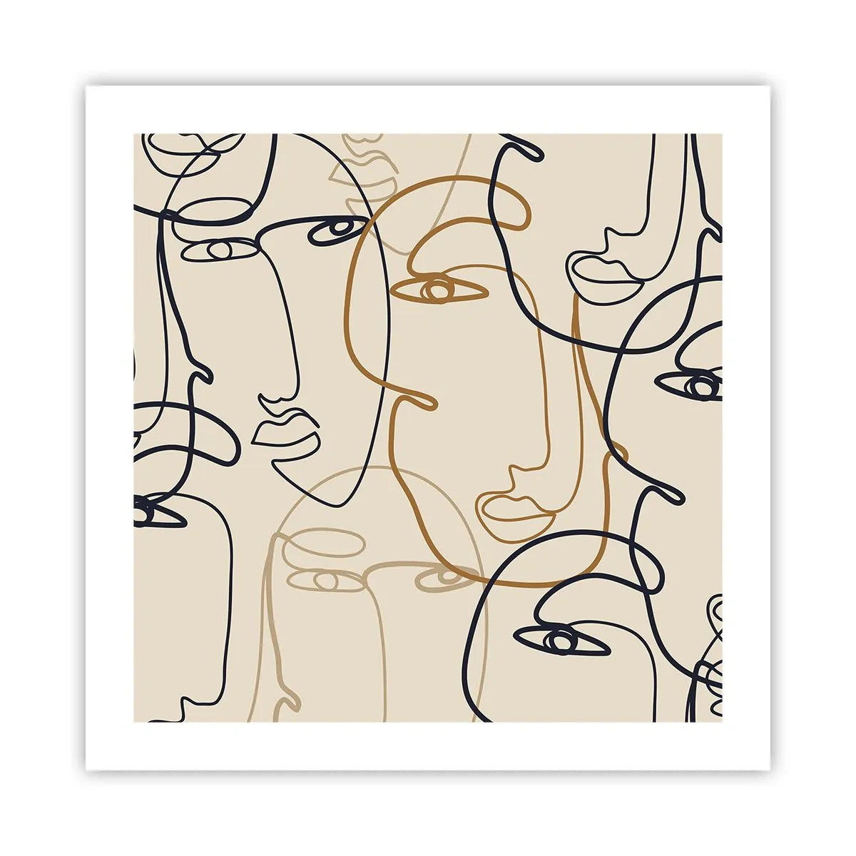 Affiche - Poster - Portrait multiplié - 50x50 cm