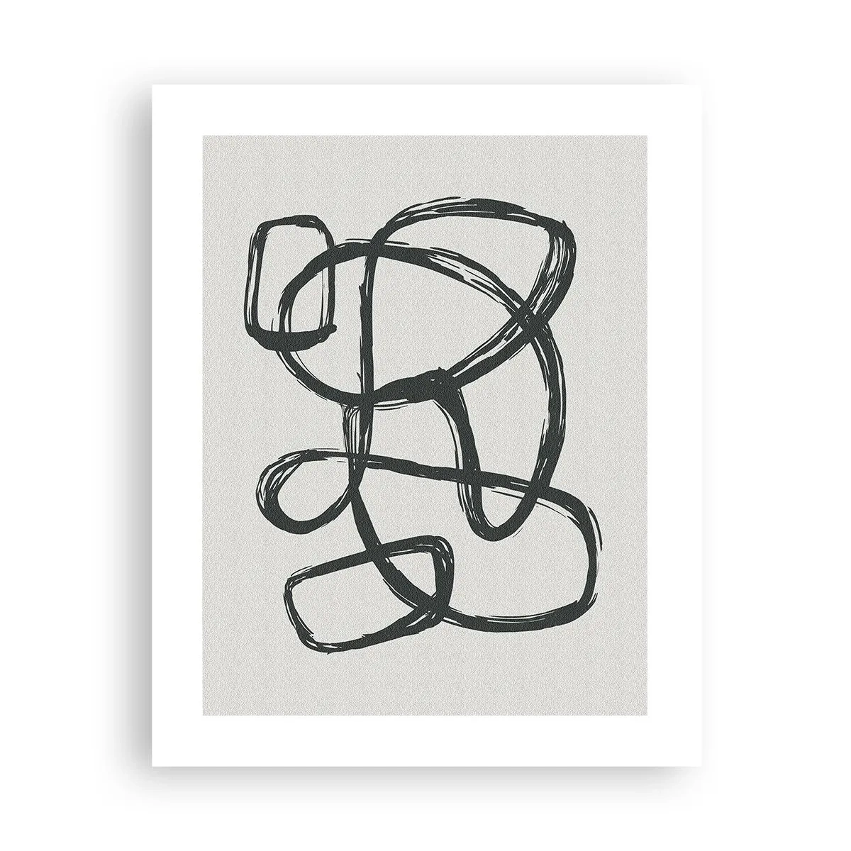 Affiche - Poster - Abstraction en boucle - 40x50 cm