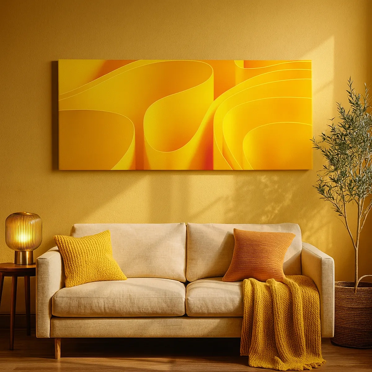 Impression sur toile - Image sur toile - Comme les vagues du soleil - 30x30 cm