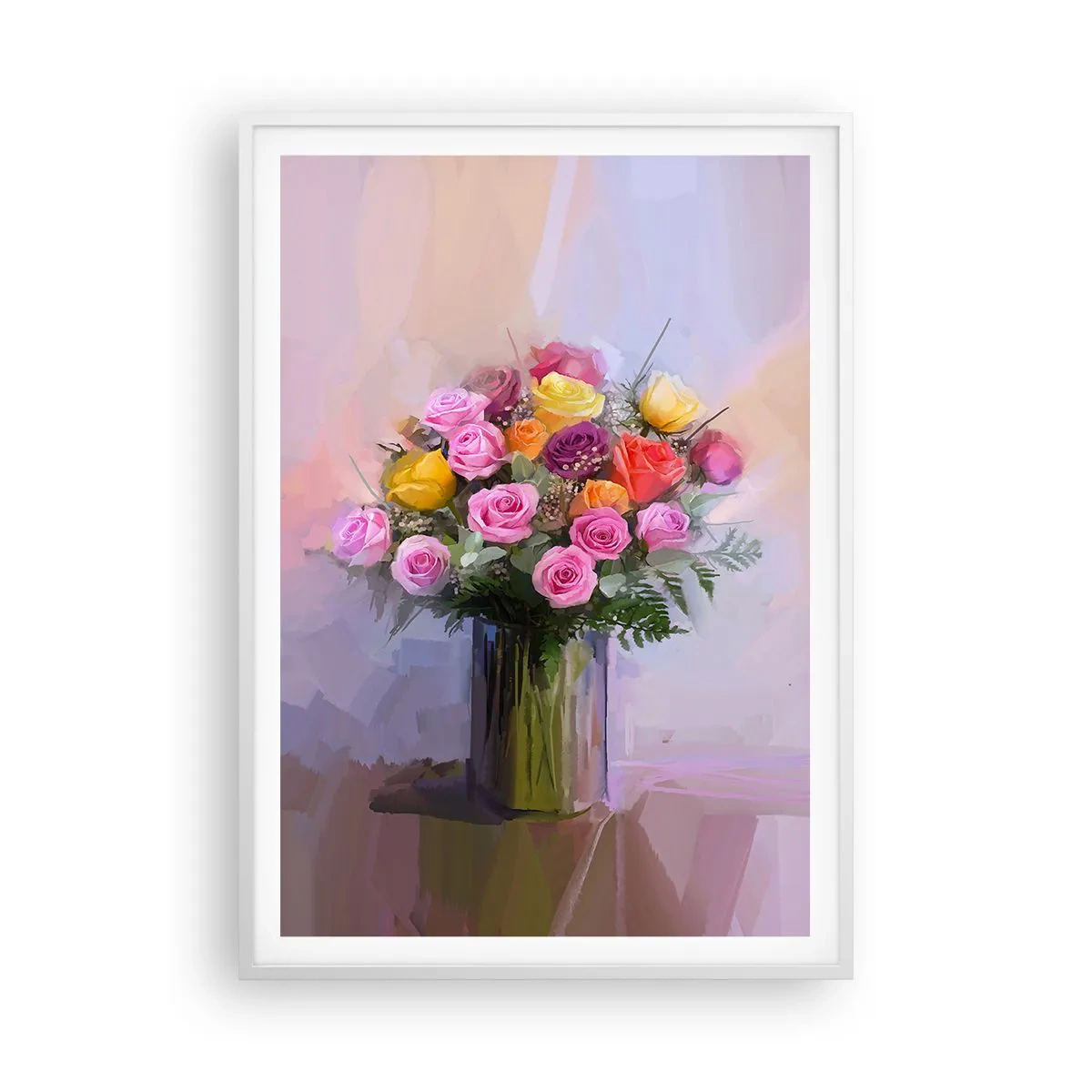 Affiche dans un cadre blanc - Poster - Beauté conservée - 70x100 cm