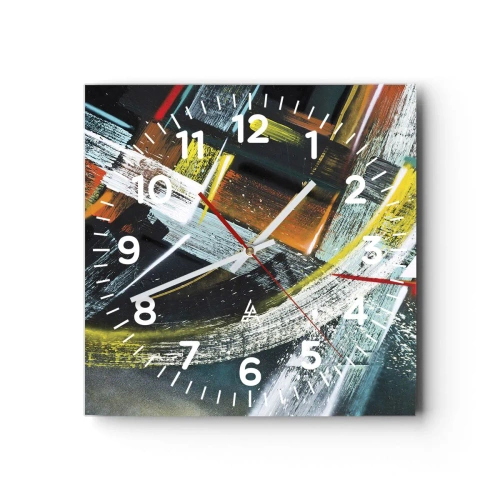 Horloge murale - Pendule murale - L'énergie du mouvement - 40x40 cm