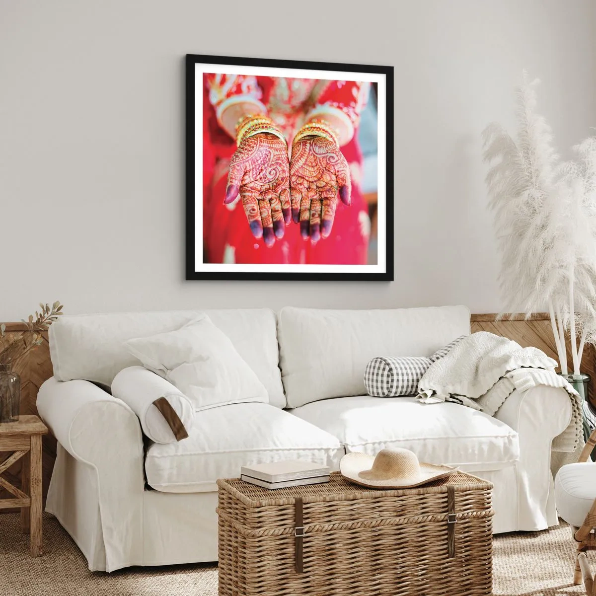 Affiche dans un cadre noir - Poster - Prêt à saisir votre chance - 50x50 cm