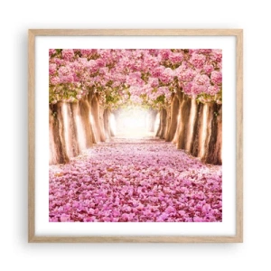 Affiche dans un chêne clair - Poster - La route du paradis - 50x50 cm