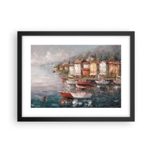 Affiche dans un cadre noir - Poster - Havre romantique - 40x30 cm