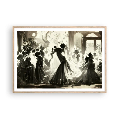 Affiche dans un chêne clair - Poster - La grande mascarade - 100x70 cm