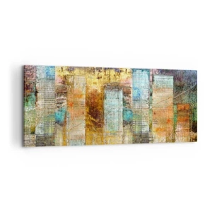 Impression sur toile - Image sur toile - Une métropole ensoleillée - 100x40 cm